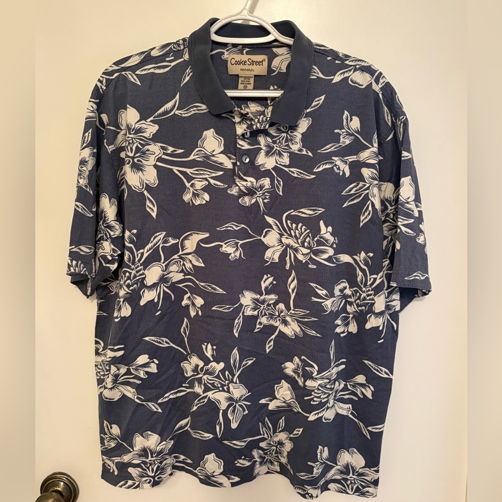 Cooke Street Honolulu Blue Floral Men's Shirt